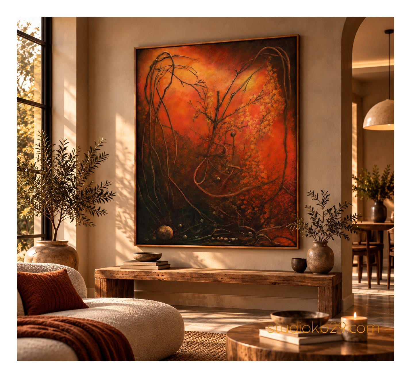 The Ember Garden No. 30 – Surreal Abstract Wall Art - Image 3