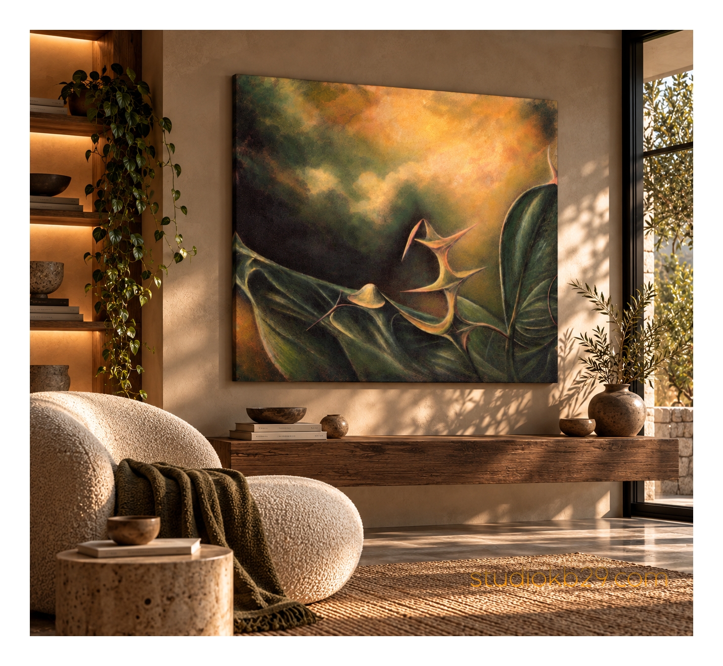 The Sculptural Garden No. 45 – Surreal Botanical Wall Art - Image 4