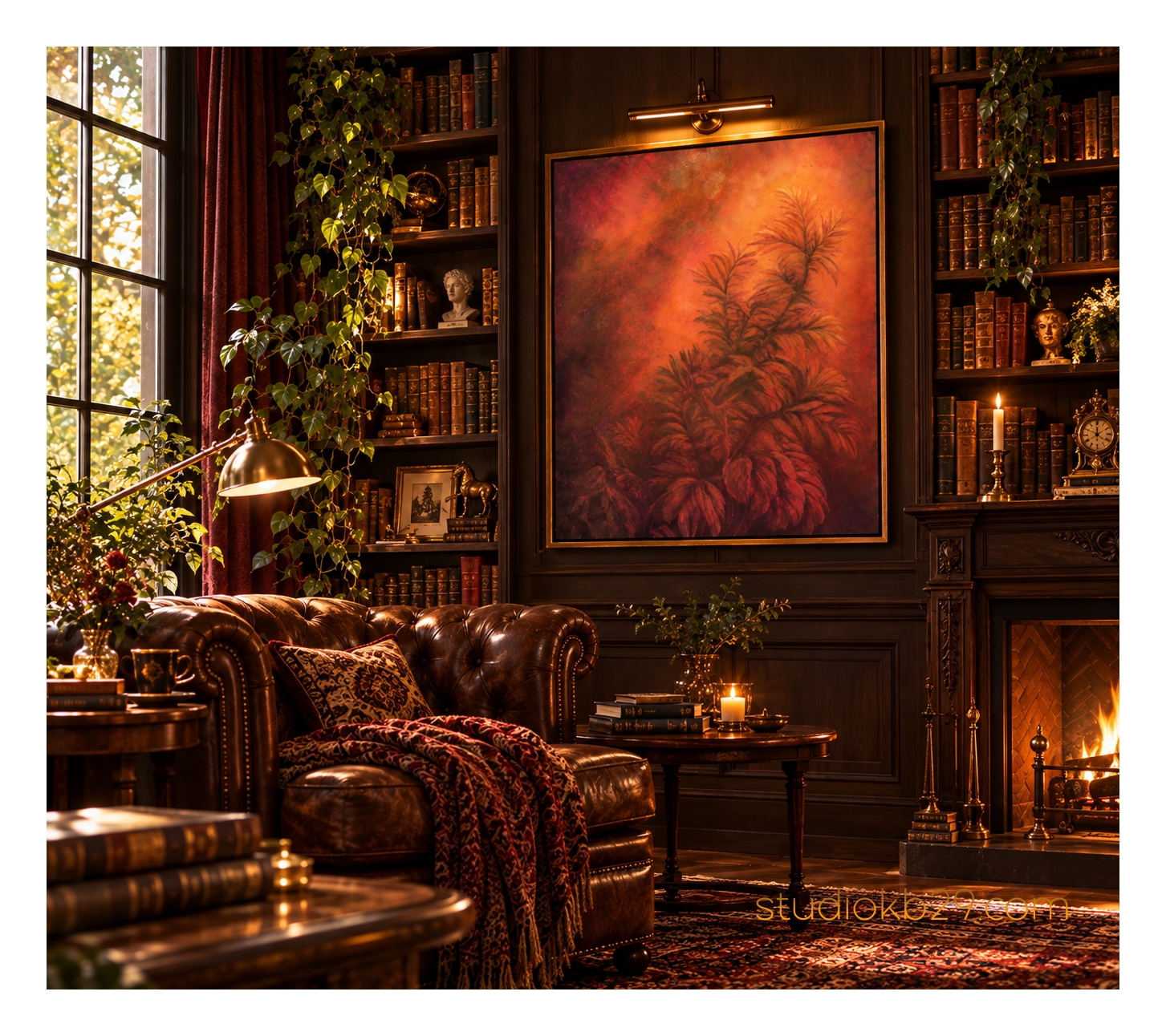 The Amber Garden No. 7 – An Imagined Botanical World Surreal Abstract Art for Contemporary Interiors - Image 9