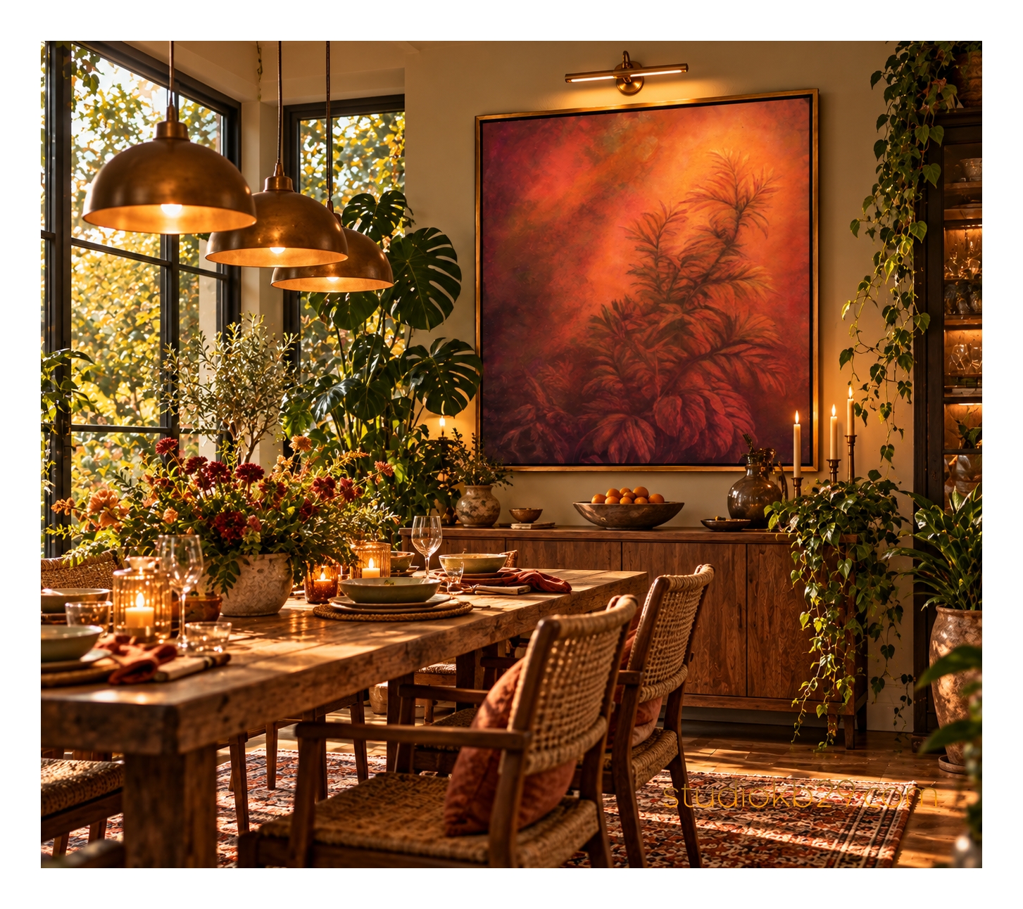 The Amber Garden No. 7 – An Imagined Botanical World Surreal Abstract Art for Contemporary Interiors - Image 5