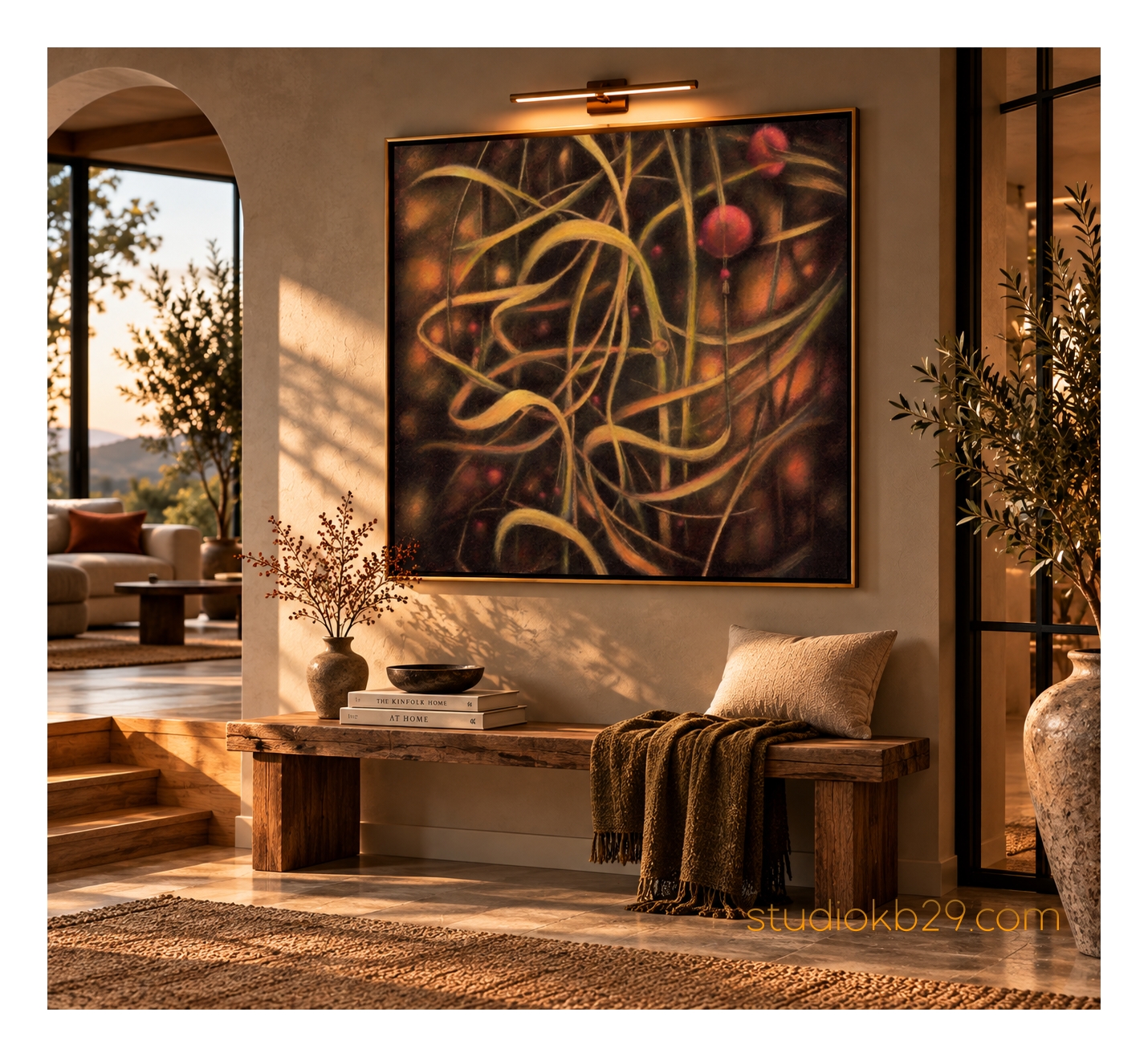 The Hidden Weave – Surreal Abstract Art No. 17 An Imaginary Interplay of Organic Lines and Forms - Image 5