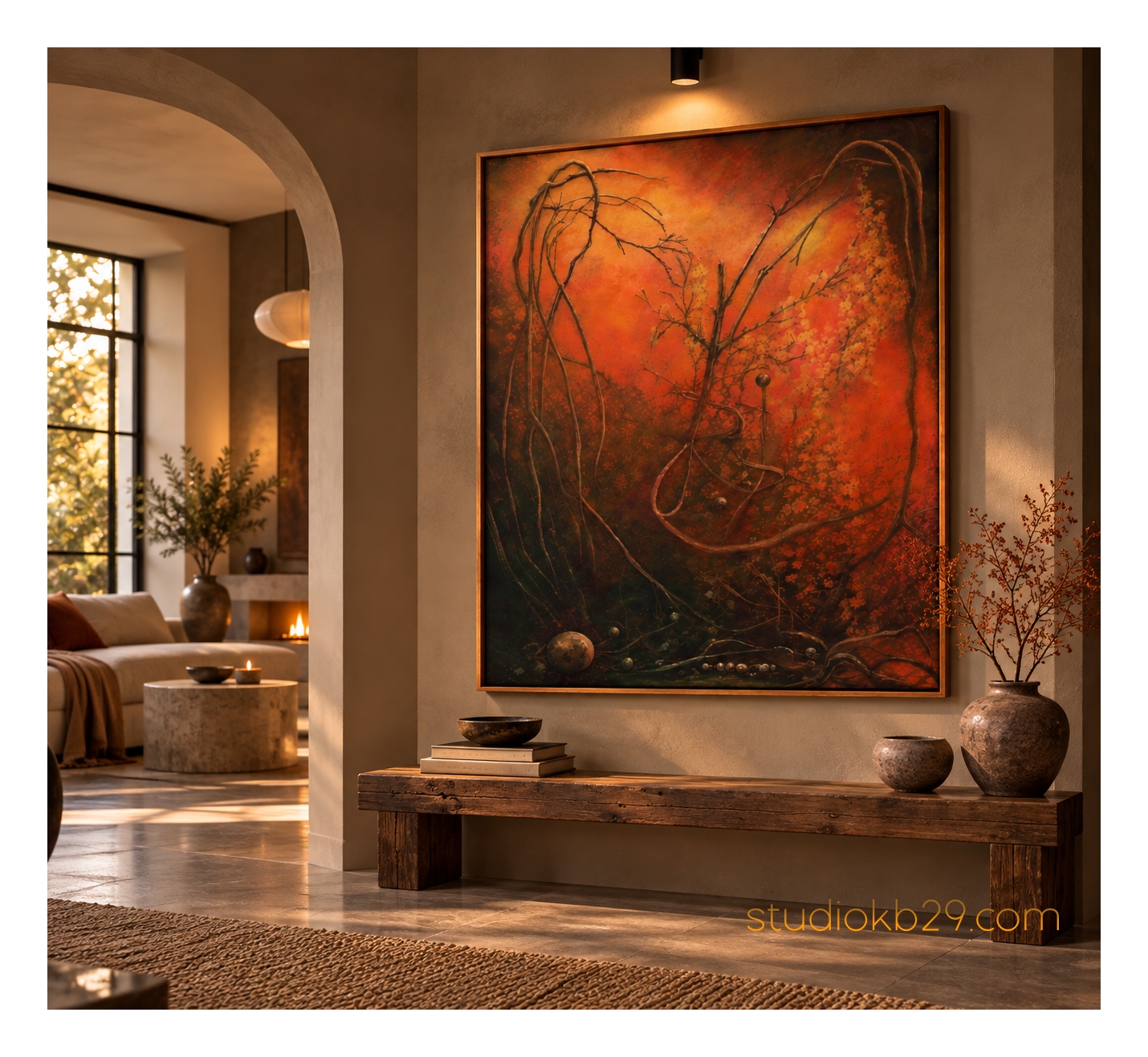 The Ember Garden No. 30 – Surreal Abstract Wall Art - Image 2