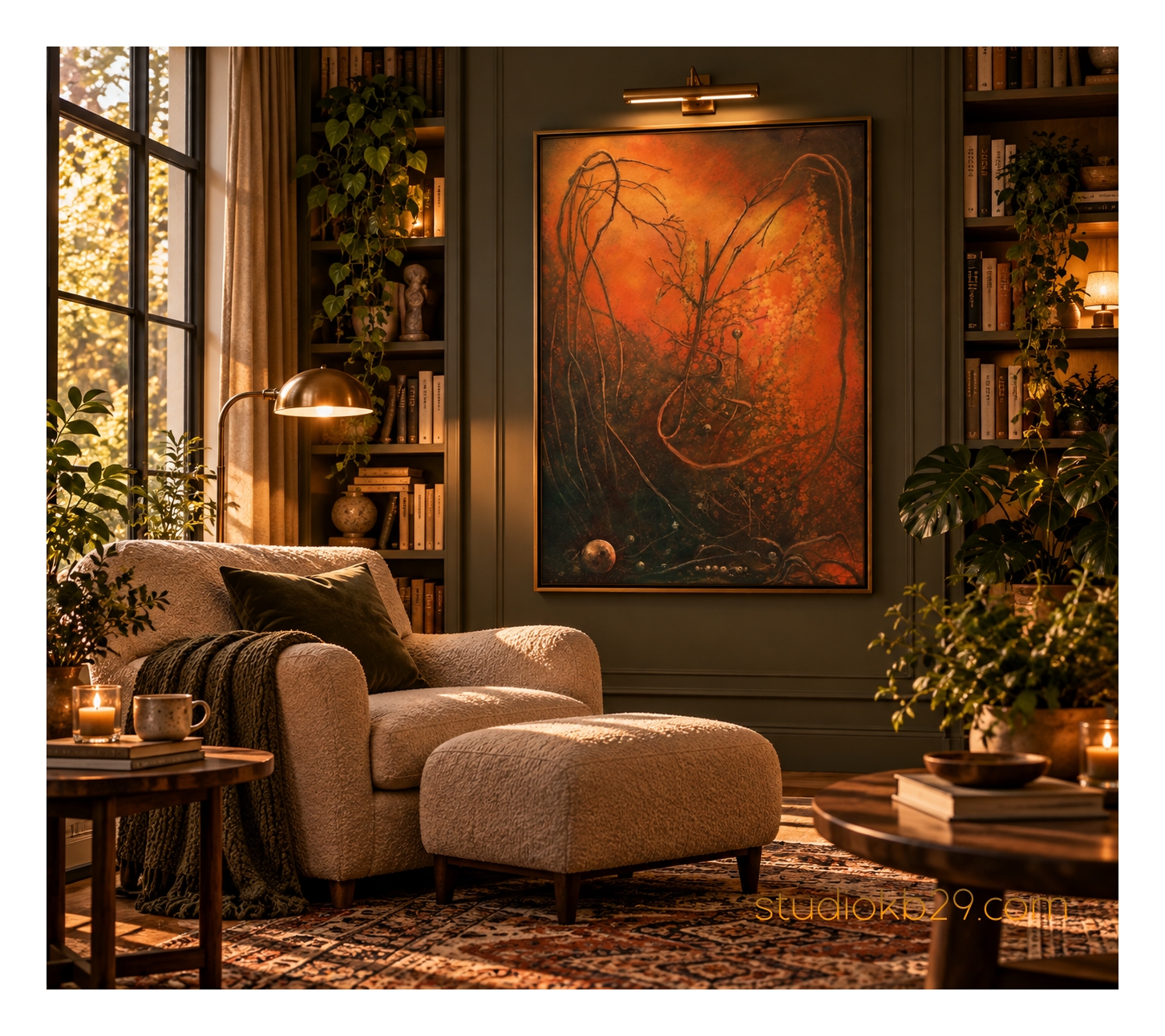 The Ember Garden No. 30 – Surreal Abstract Wall Art - Image 4
