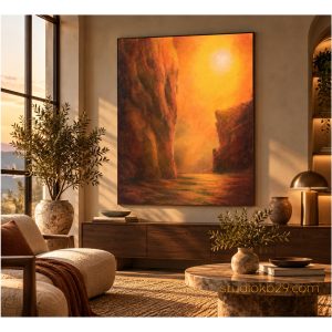The Golden Passage No. 14 – Surreal Landscape Wall Art