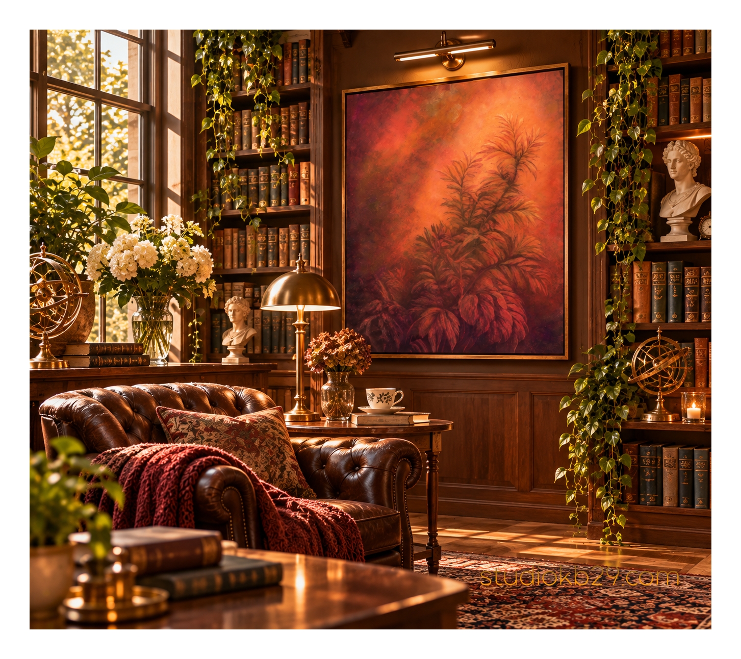 The Amber Garden No. 7 – An Imagined Botanical World Surreal Abstract Art for Contemporary Interiors - Image 3