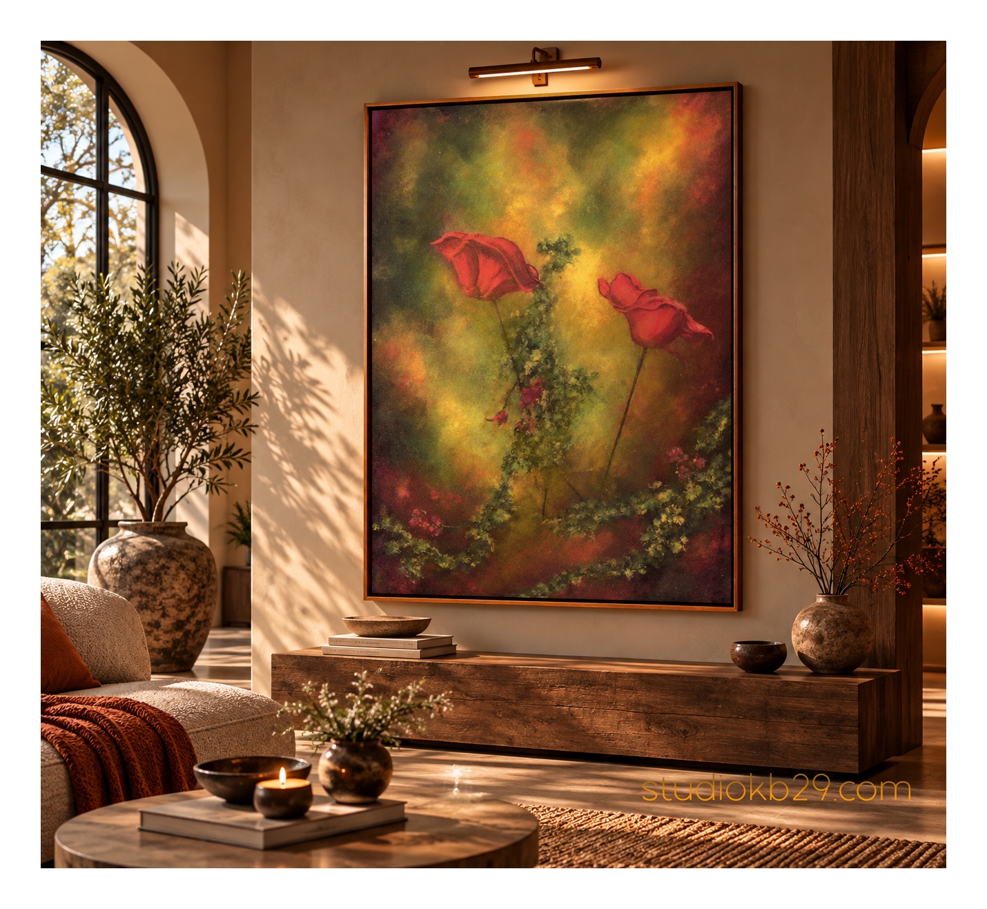 Whispers in the Emerald Garden Surreal Botanical Art Print No. 44 - Image 3