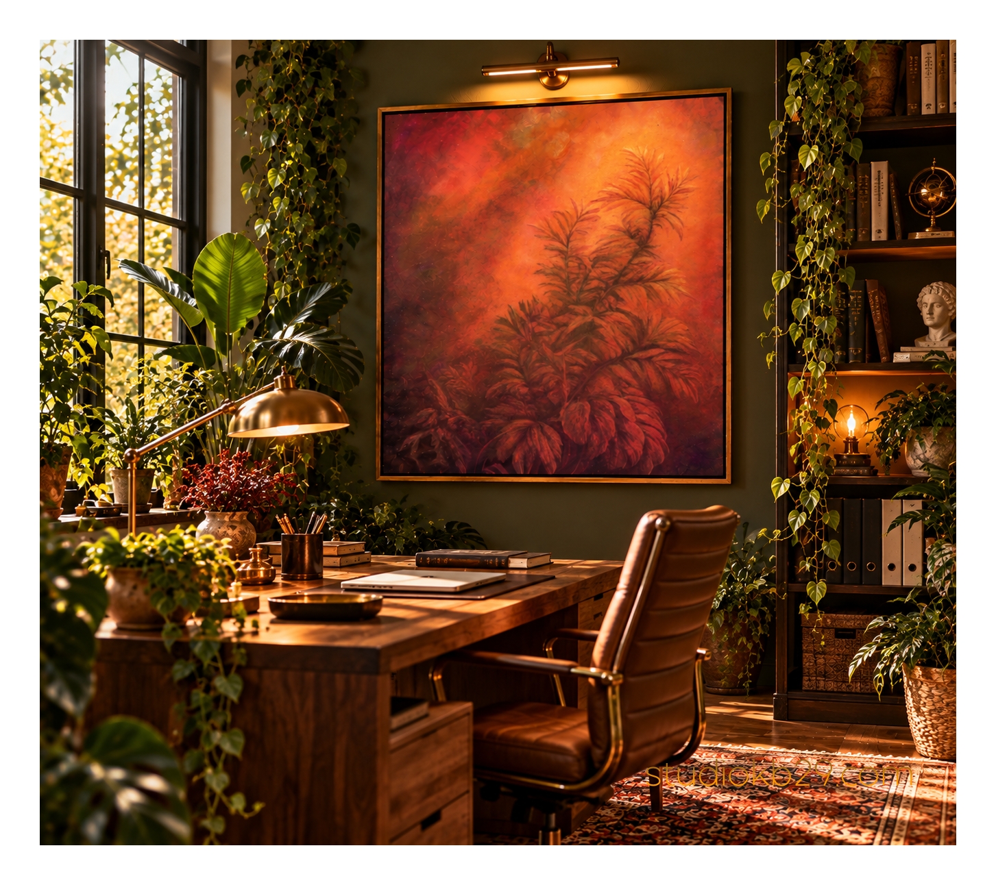 The Amber Garden No. 7 – An Imagined Botanical World Surreal Abstract Art for Contemporary Interiors - Image 2