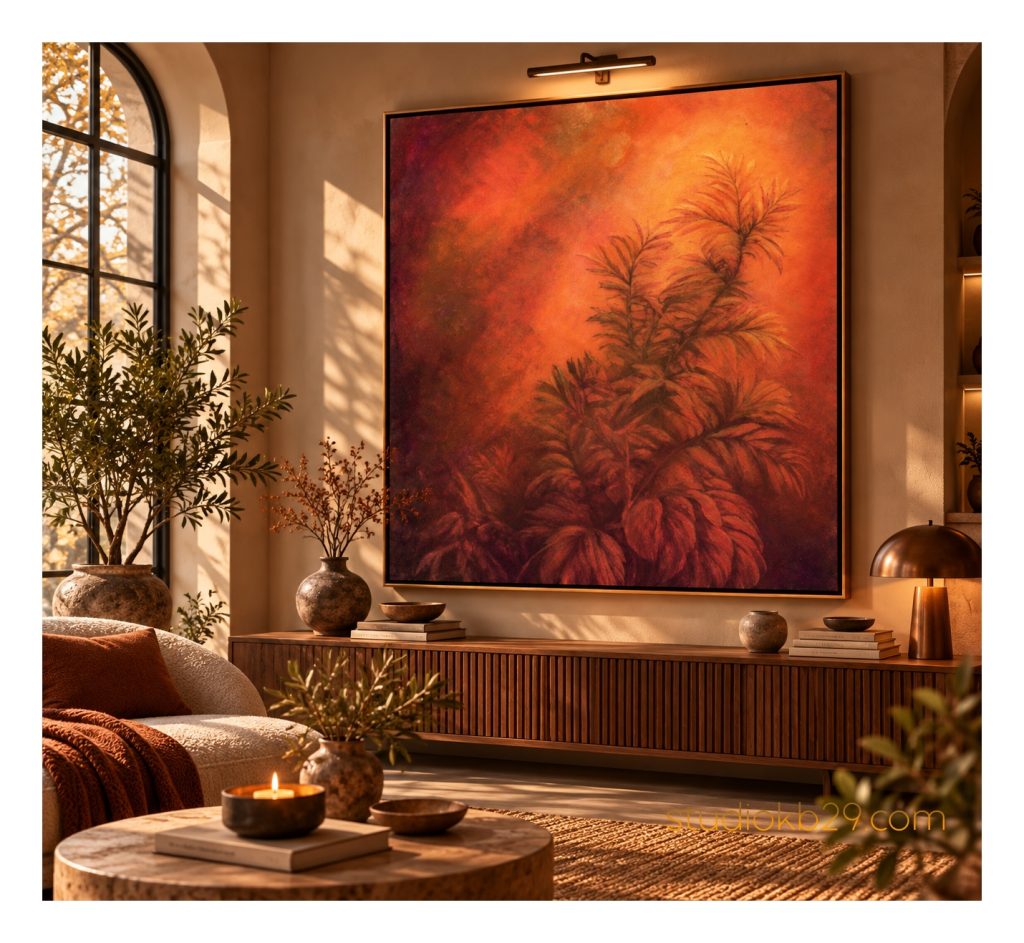 The Amber Garden No. 7 – An Imagined Botanical World  Surreal Abstract Art for Contemporary Interiors