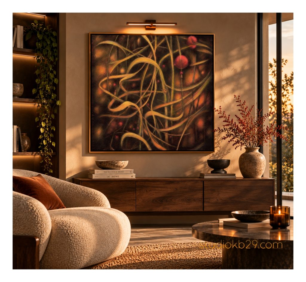 The Hidden Weave – Surreal Abstract Art  No. 17 An Imaginary Interplay of Organic Lines and Forms
