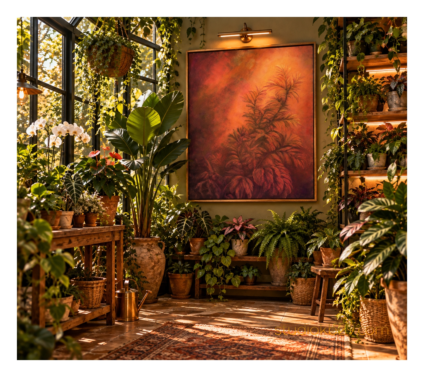 The Amber Garden No. 7 – An Imagined Botanical World Surreal Abstract Art for Contemporary Interiors - Image 11