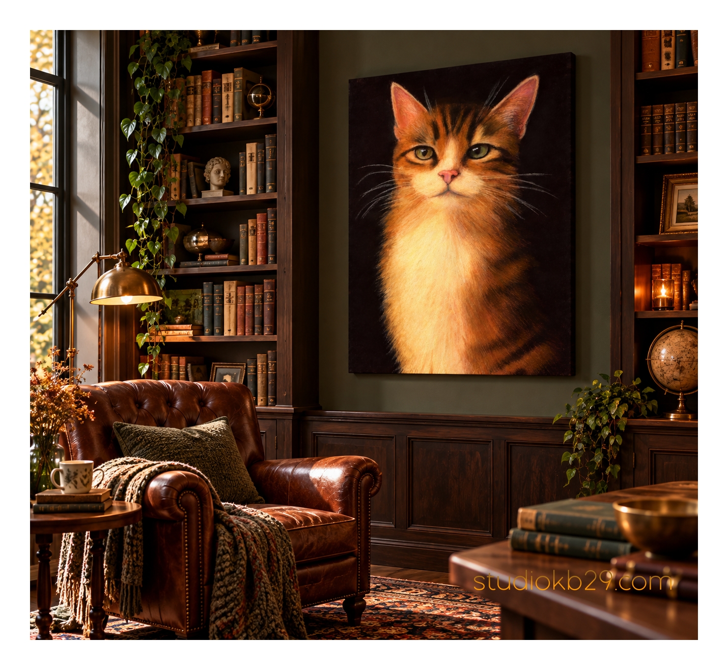 The Amber Sovereign – Character Cat Art Print - Image 2